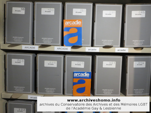 Fonds d'archives Arcadie (collection 
    1954-1982) au Conservatoire des Archives et Mémoires LGBTQI de l'Académie Gay et Lesbienne