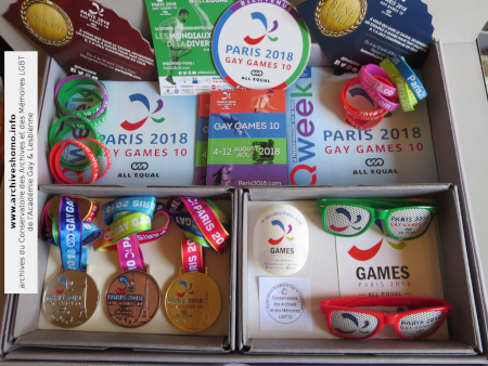 Collection médailles Gay Games 10 - Paris 2018