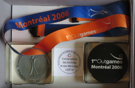 Collection de médailles 1ers Out Games 2006 Montréal